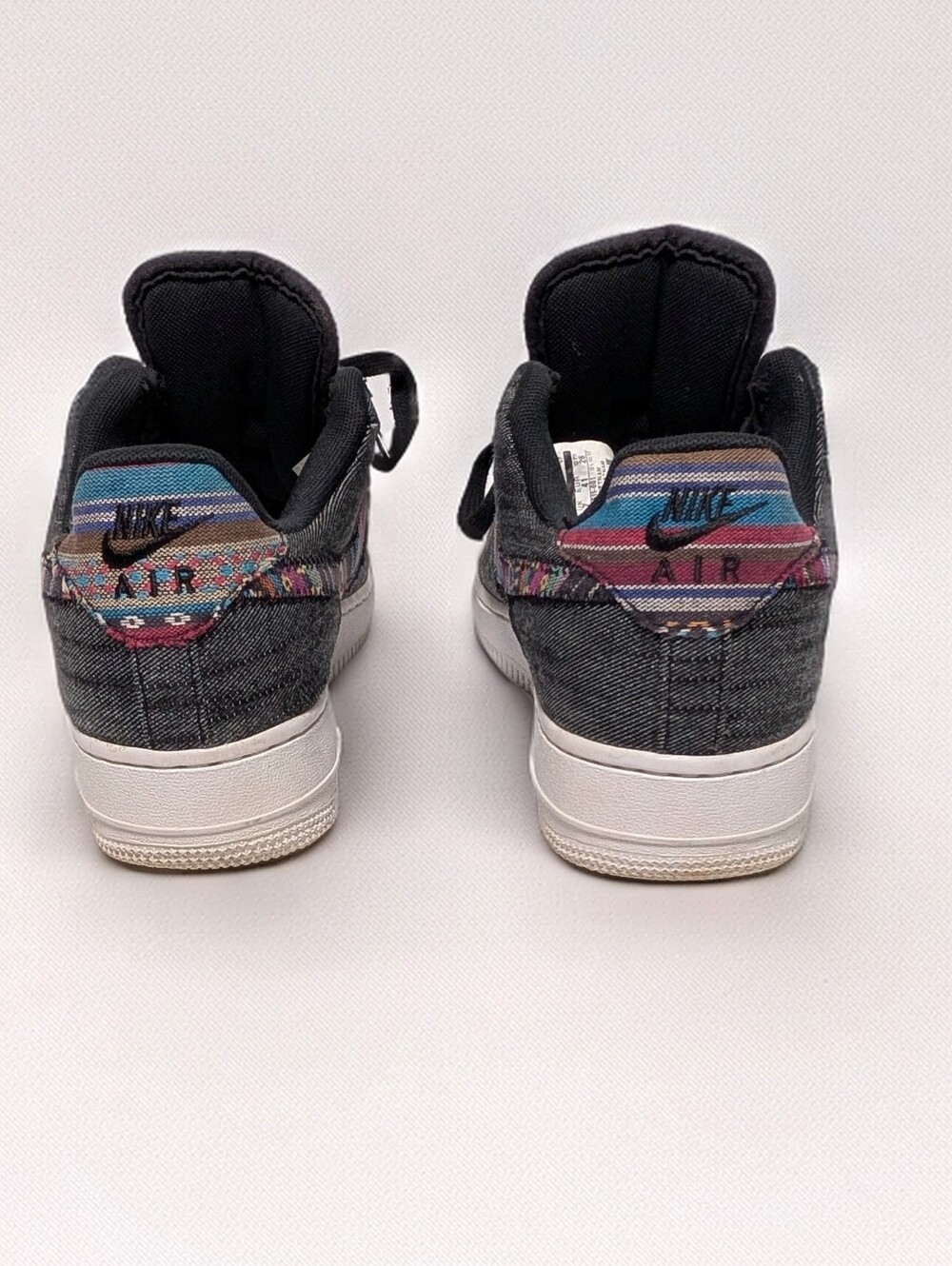 Nike Air Force 1 Low Denim Tribal Print Sneakers Men’s 8 Women’s 9.5 - Picture 7 of 10